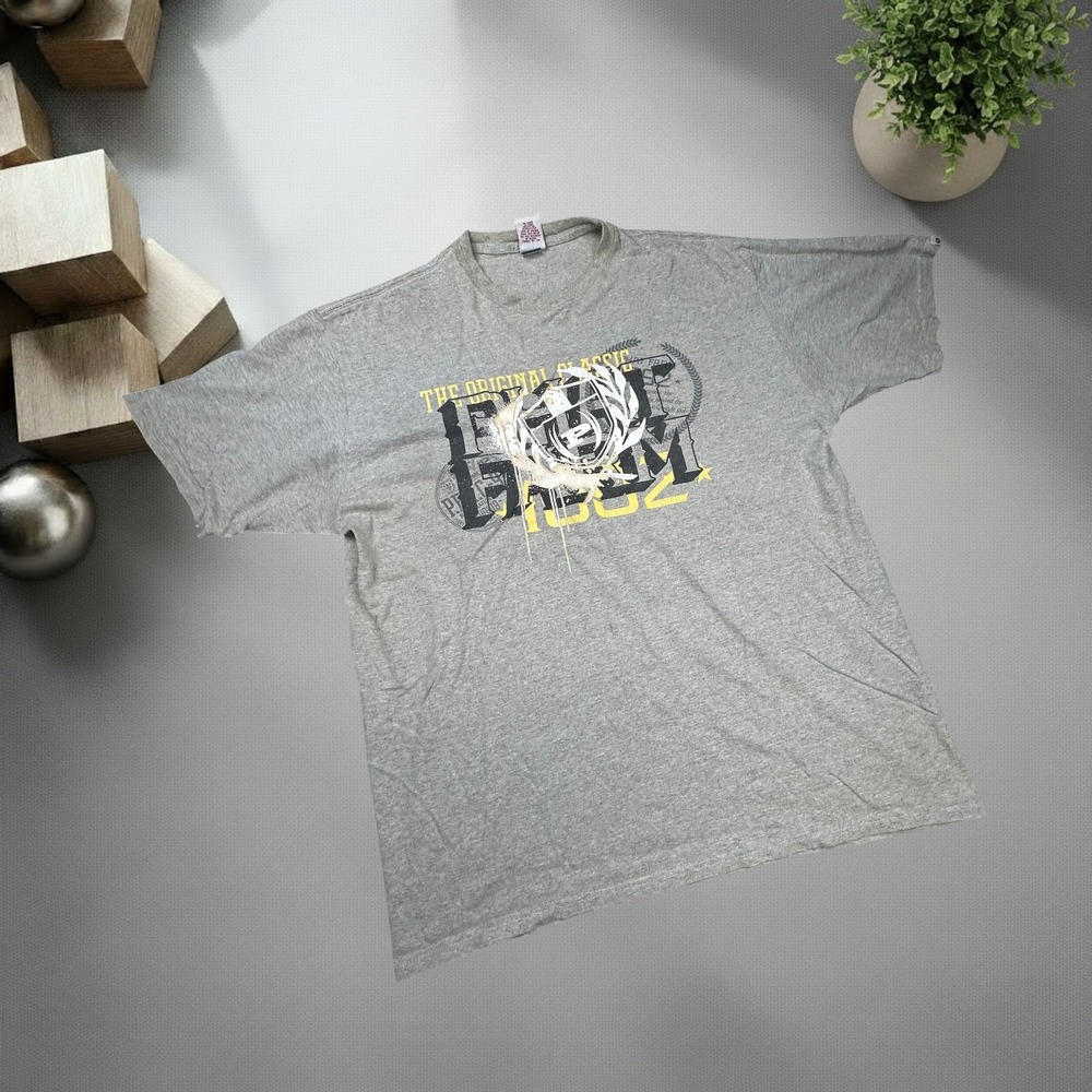 Vintage Phat Farm Graphic T-Shirt Mens 2XL Grey Y2K Boxy Streetwear Tee